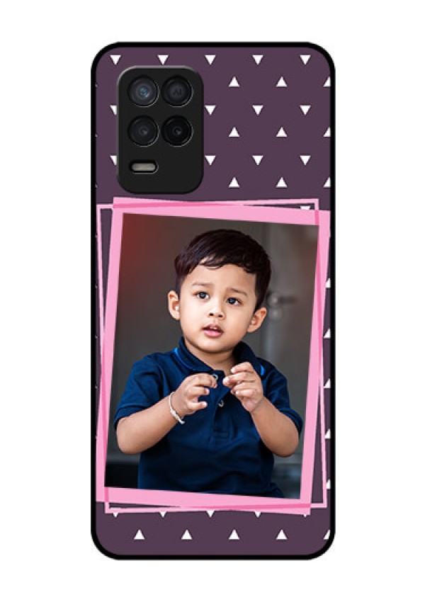 Realme 8 5G Custom Glass Mobile Case - Triangle Pattern Dotted Design
