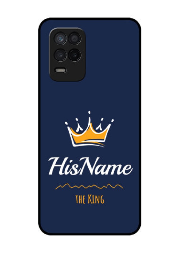 Realme 8 5G Glass Phone Case King with Name