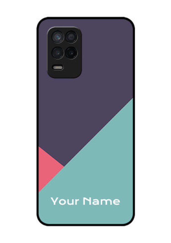 Realme 8 5G Custom Glass Mobile Case - Tri Color abstract Design