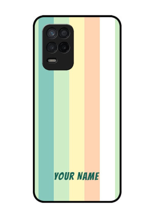 Realme 8 5G Photo Printing on Glass Case - Multi-colour Stripes Design