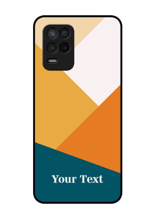 Realme 8 5G Personalized Glass Phone Case - Stacked Multi-colour Design