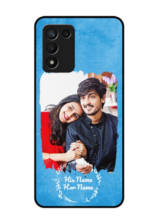 Realme 9 5G Speed Edition Custom Glass Phone Case - Blue Color Vintage Design