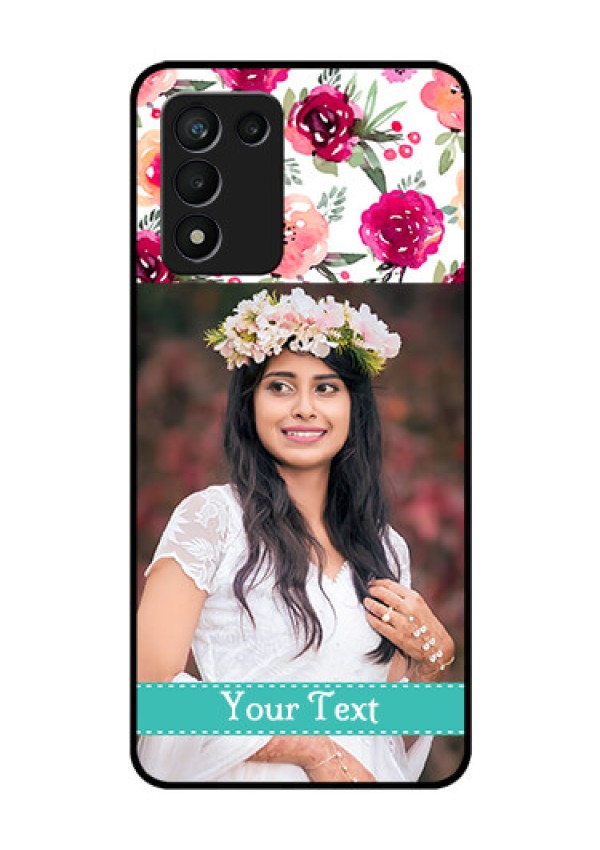 Realme 9 5G Speed Edition Custom Glass Phone Case - Watercolor Floral Design