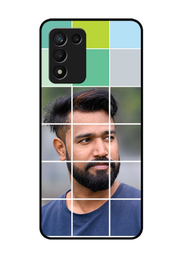 Realme 9 5G Speed Edition Photo Printing on Glass Case - with white box pattern