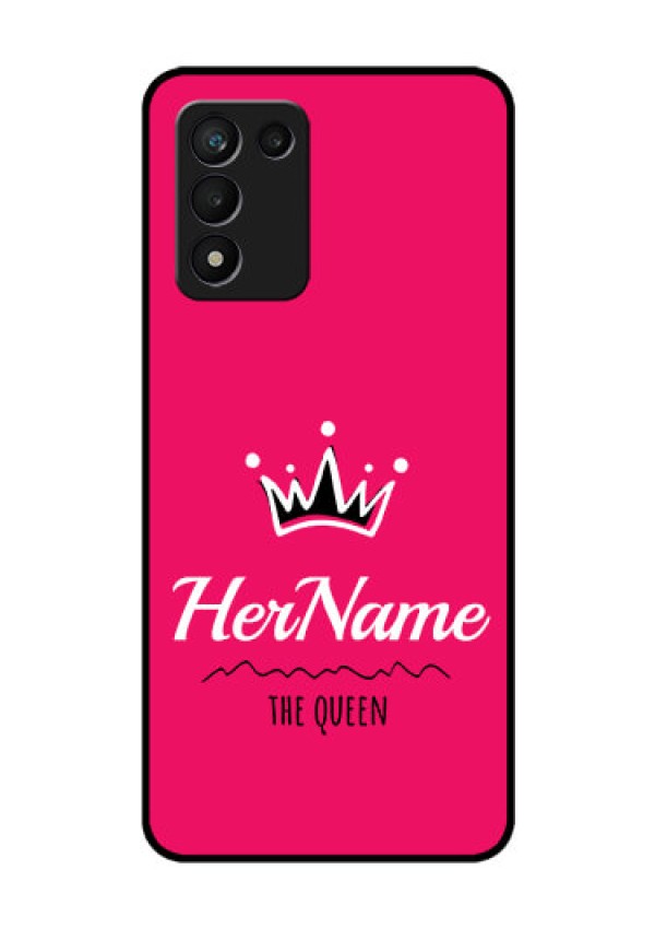 Realme 9 5G Speed Edition Glass Phone Case Queen with Name