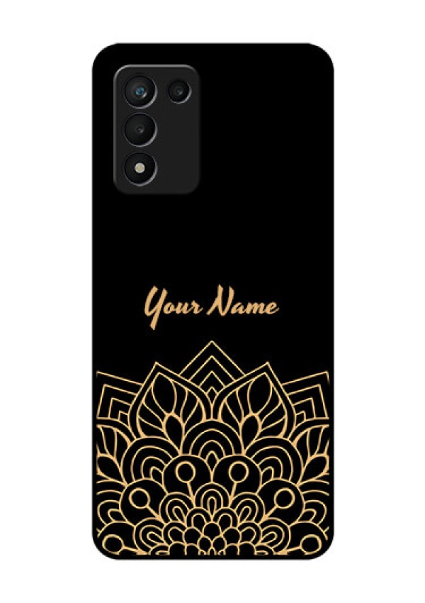 Realme 9 5G Speed Edition Custom Glass Phone Case - Golden mandala Design