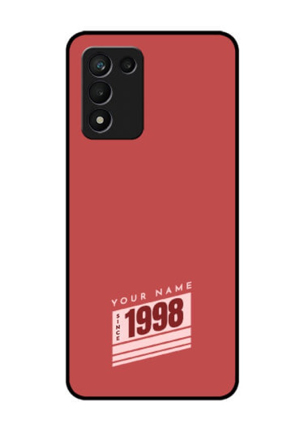 Realme 9 5G Speed Edition Custom Glass Phone Case - Red custom year of birth Design