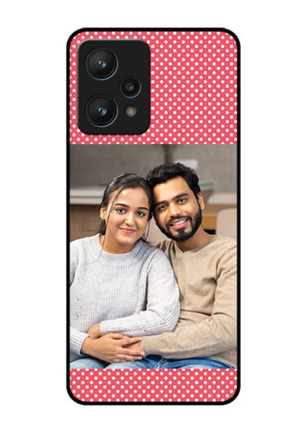 Realme 9 Pro 5G Custom Glass Phone Case - White Dotted Design