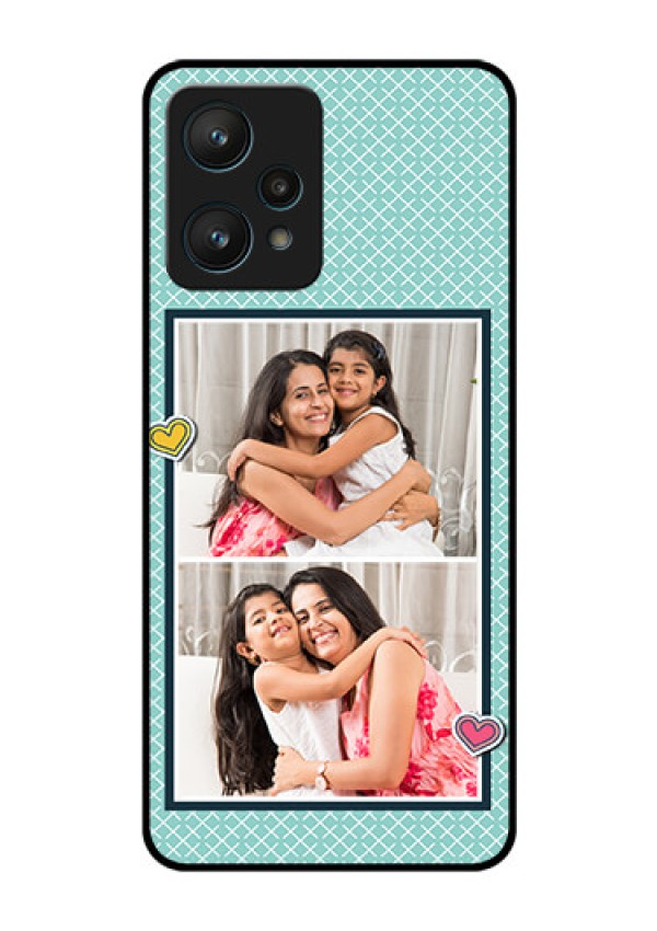 Realme 9 Pro 5G Custom Glass Phone Case - 2 Image Holder with Pattern Design