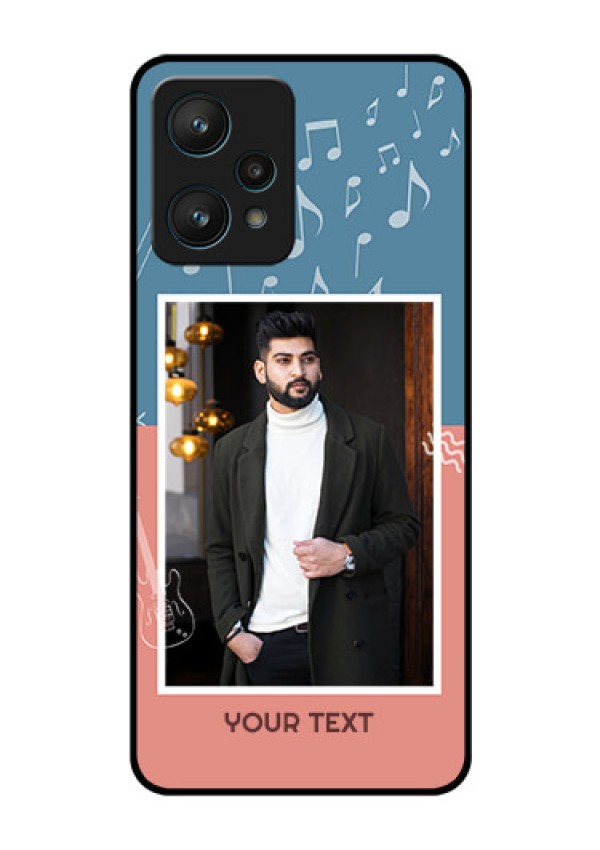 Realme 9 Pro 5G Photo Printing on Glass Case - with Color Musical Note Design