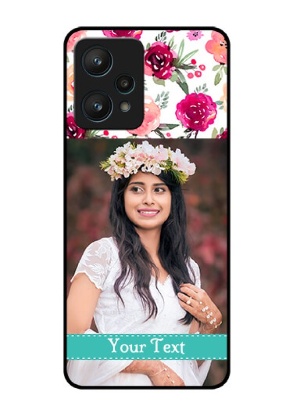 Realme 9 Pro 5G Custom Glass Phone Case - Watercolor Floral Design