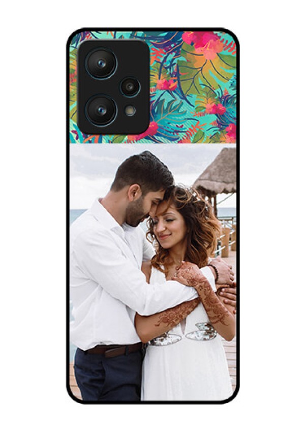 Realme 9 Pro 5G Photo Printing on Glass Case - Watercolor Floral Design