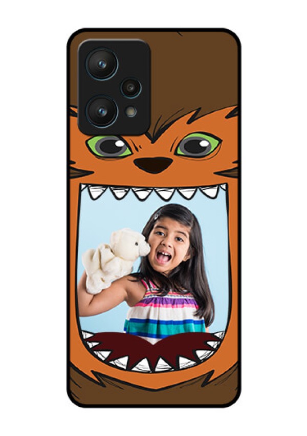 Realme 9 Pro 5G Photo Printing on Glass Case - Owl Monster Back Case Design