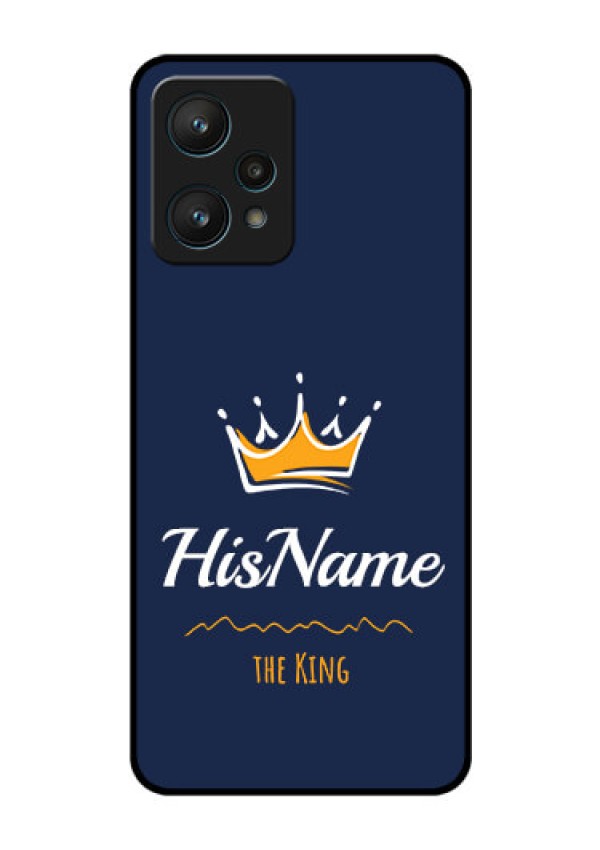 Realme 9 Pro 5G Glass Phone Case King with Name