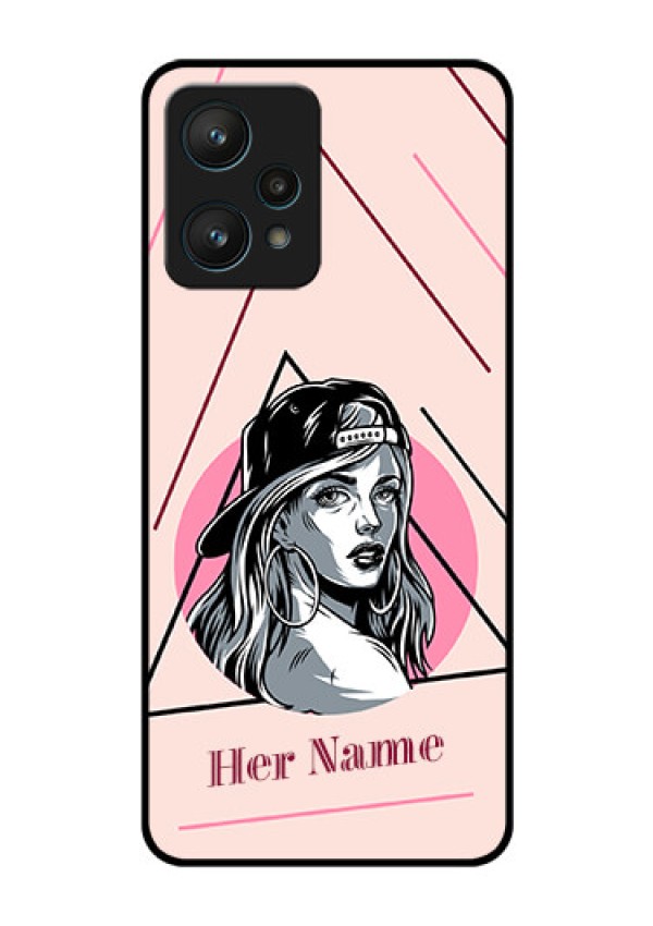 Realme 9 Pro 5G Personalized Glass Phone Case - Rockstar Girl Design