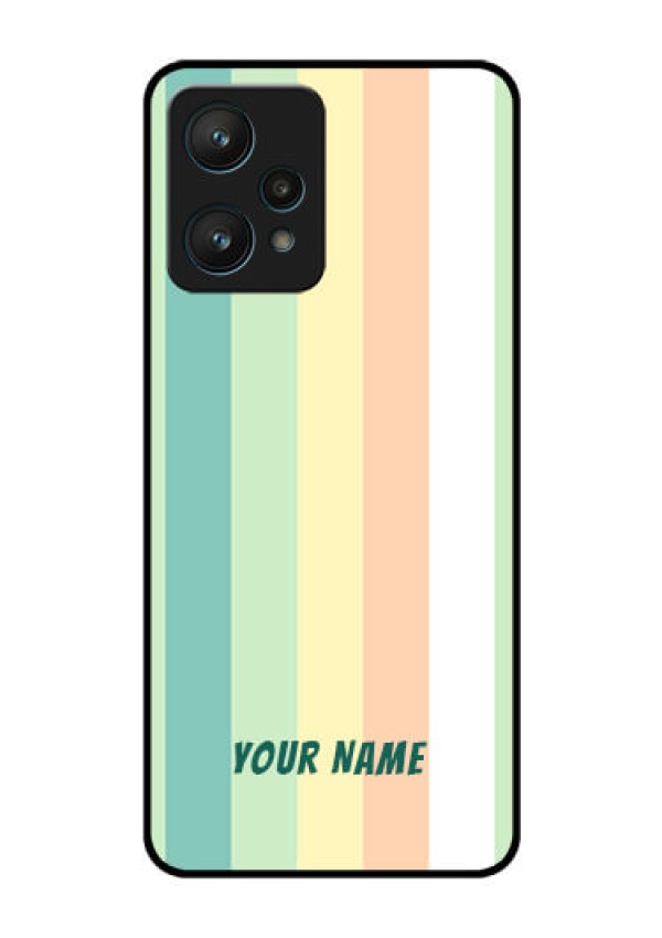Realme 9 Pro 5G Photo Printing on Glass Case - Multi-colour Stripes Design
