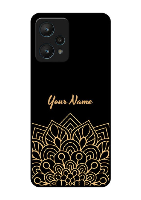 Realme 9 Pro 5G Custom Glass Phone Case - Golden mandala Design
