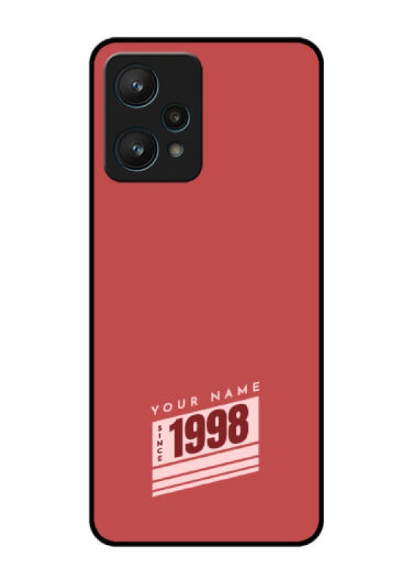 Realme 9 Pro 5G Custom Glass Phone Case - Red custom year of birth Design