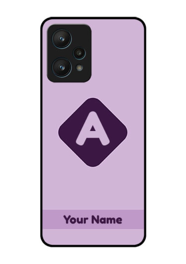 Realme 9 Pro 5G Custom Glass Mobile Case - Custom Letter in curved badge Design