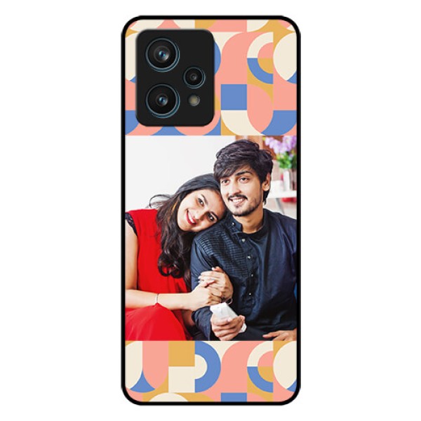 Realme 9 Pro Plus 5G Photo Printing on Glass Case - Semi-circle Maze Pattern Design