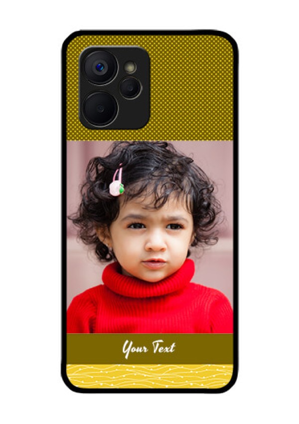 Realme 9i 5G Custom Glass Phone Case - Simple Green Color Design