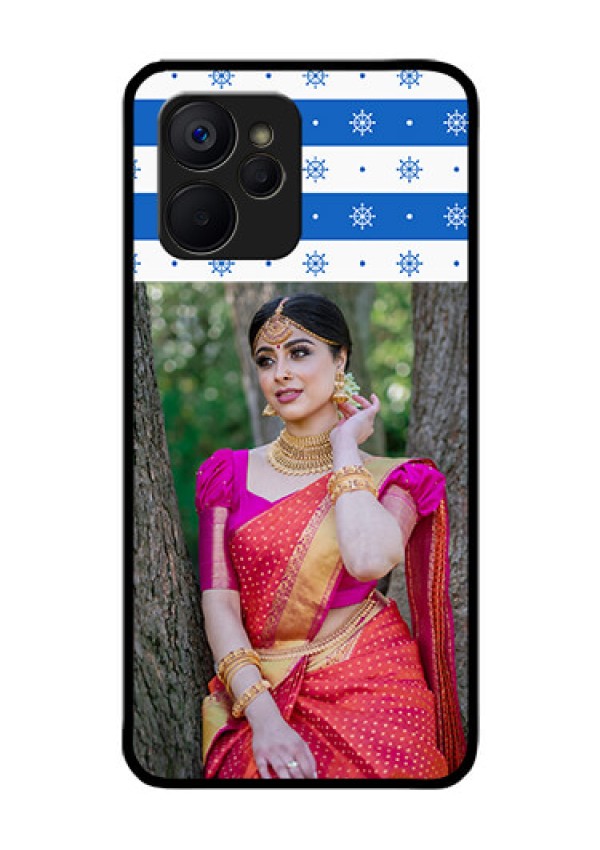 Realme 9i 5G Photo Printing on Glass Case - Snow Pattern Design