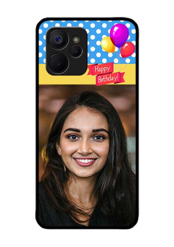 Realme 9i 5G Custom Glass Mobile Case - Happy Birthday Design