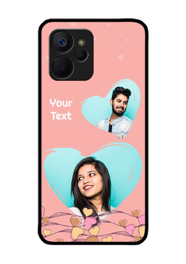 Realme 9i 5G Custom Glass Mobile Case - Love Doodle Design