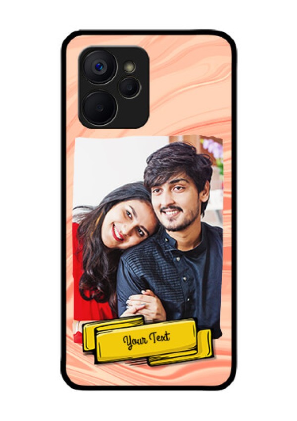 Realme 9i 5G Personalized Glass Phone Case - Marble Texture Design