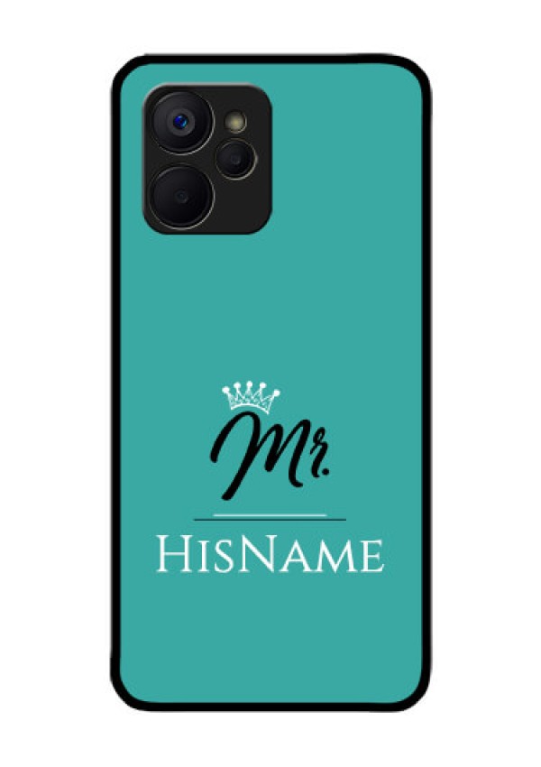 Realme 9i 5G Custom Glass Phone Case Mr with Name
