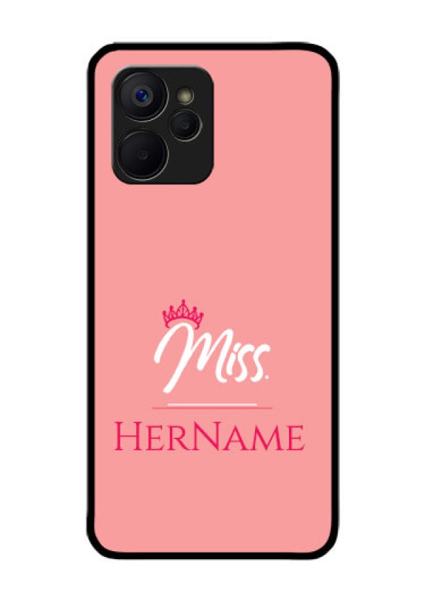 Realme 9i 5G Custom Glass Phone Case Mrs with Name
