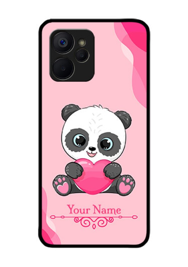 Realme 9i 5G Custom Glass Mobile Case - Cute Panda Design