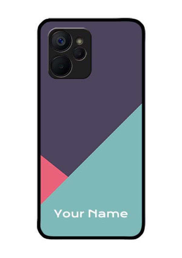 Realme 9i 5G Custom Glass Mobile Case - Tri Color abstract Design