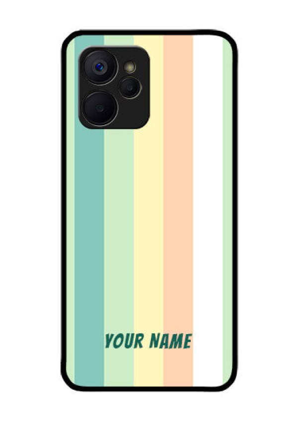 Realme 9i 5G Photo Printing on Glass Case - Multi-colour Stripes Design