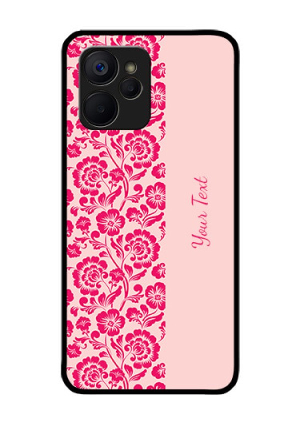 Realme 9i 5G Custom Glass Phone Case - Attractive Floral Pattern Design