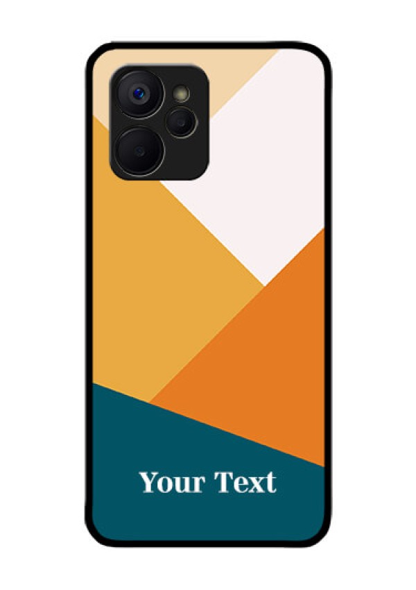 Realme 9i 5G Personalized Glass Phone Case - Stacked Multi-colour Design