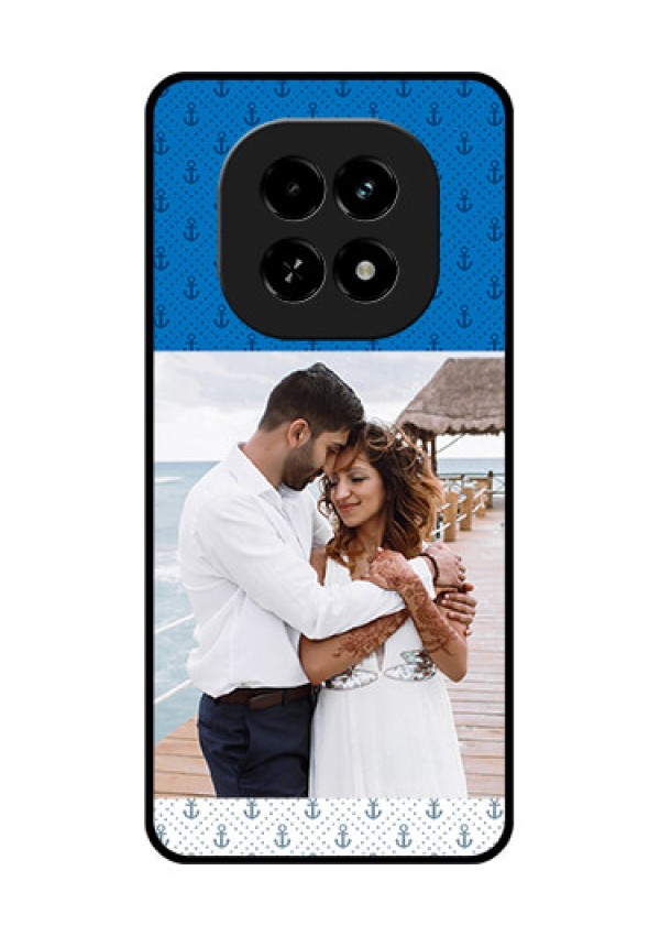 Realme C63 5G Custom Glass Phone Case - Blue Anchors Design
