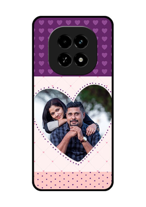 Realme C63 5G Custom Glass Phone Case - Violet Love Dots Design