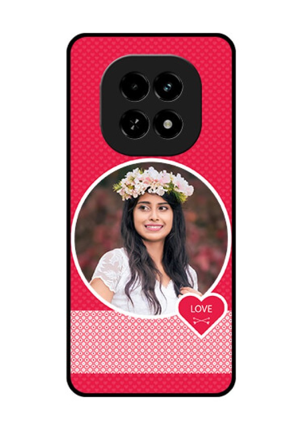 Realme C63 5G Custom Glass Phone Case - Pink Color Pattern Design