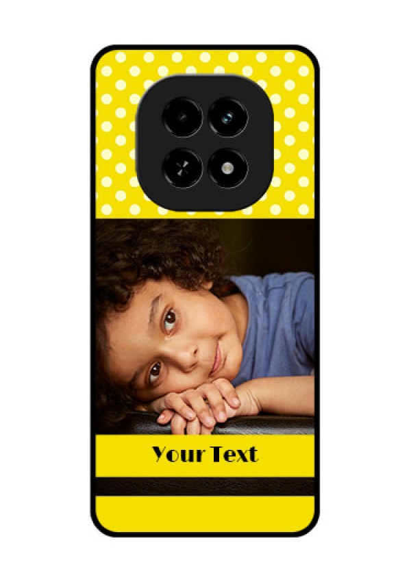 Realme C63 5G Custom Glass Phone Case - Bright Yellow Case Design