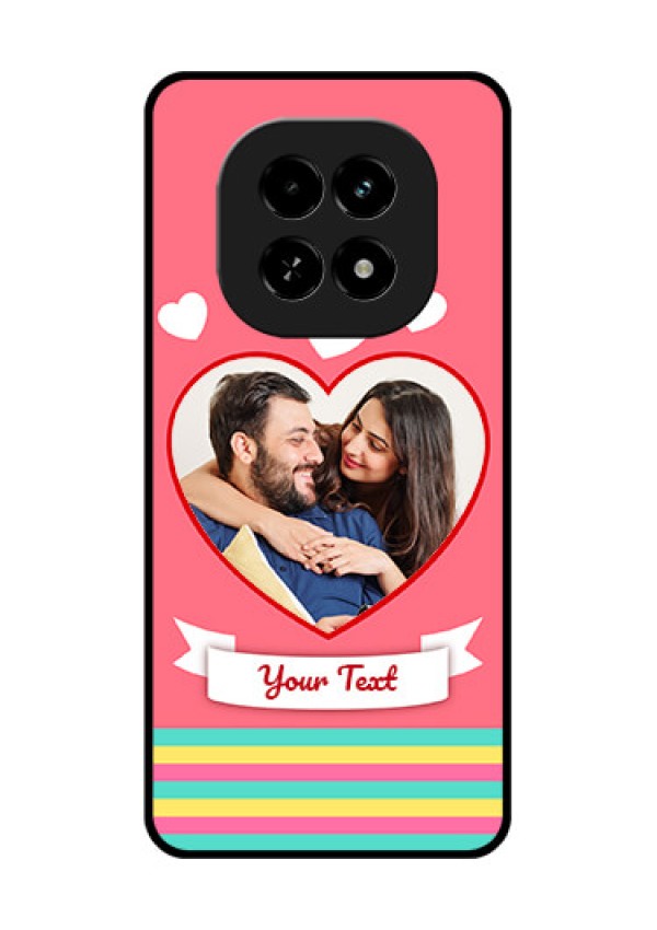 Realme C63 5G Custom Glass Phone Case - Love Shapes Doodle Design
