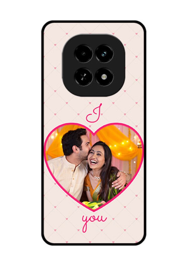 Realme C63 5G Custom Glass Phone Case - Heart Shape Design