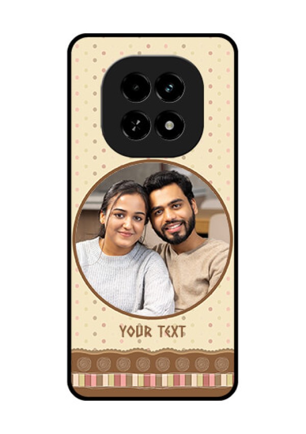 Realme C63 5G Custom Glass Phone Case - Brown Dotted Mobile Case Design