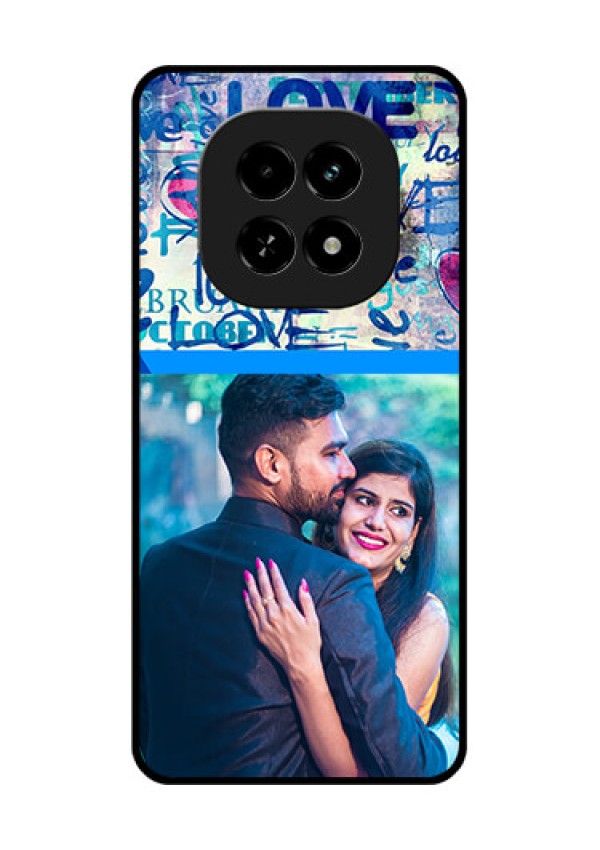 Realme C63 5G Custom Glass Phone Case - Colorful Love Design