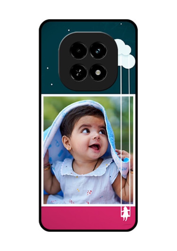 Realme C63 5G Custom Glass Phone Case - Cute Girl With Cloud Design