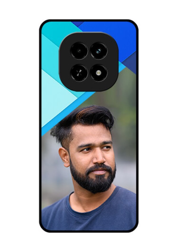 Realme C63 5G Custom Glass Phone Case - Blue Pattern Design