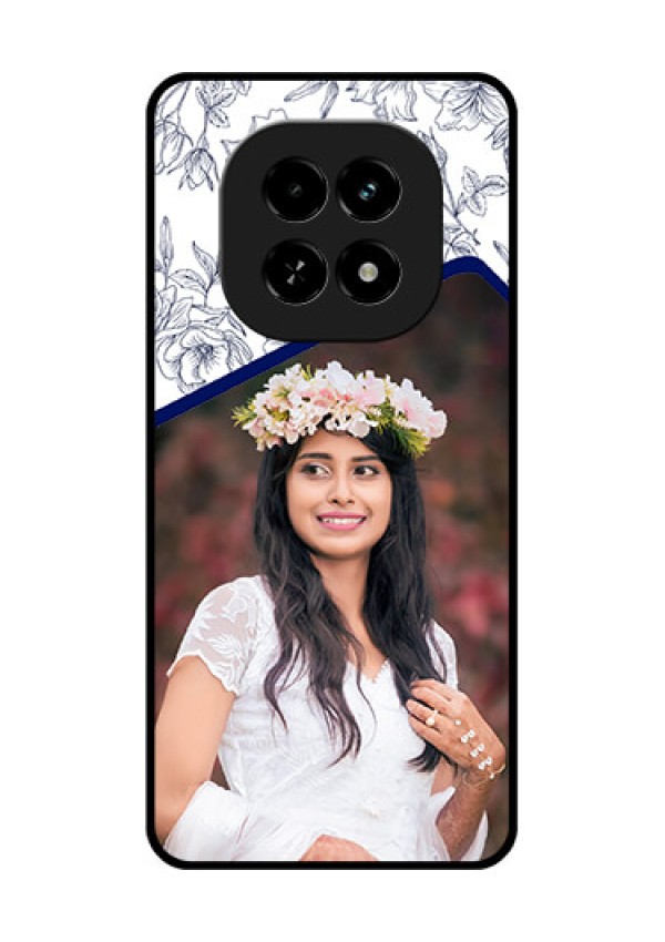 Realme C63 5G Custom Glass Phone Case - Classy Floral Design
