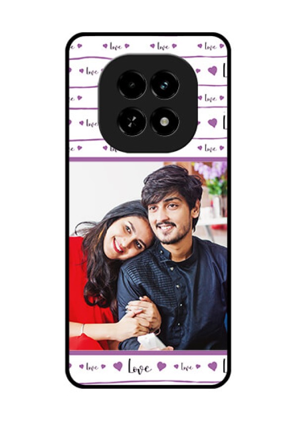 Realme C63 5G Custom Glass Phone Case - Couples Heart Design