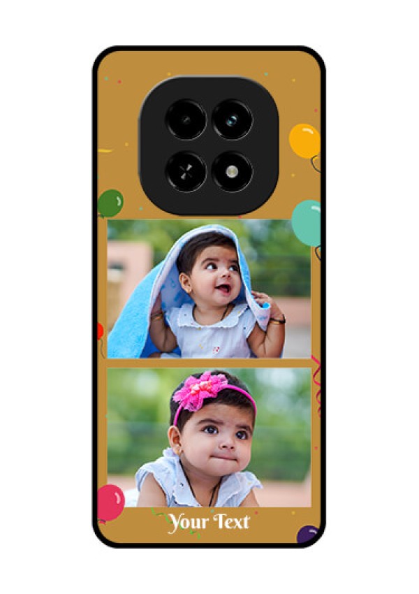 Realme C63 5G Custom Glass Phone Case - Image Holder With Birthday Celebrations Design