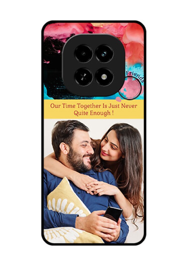 Realme C63 5G Custom Glass Phone Case - Quote With Acrylic Painting Design